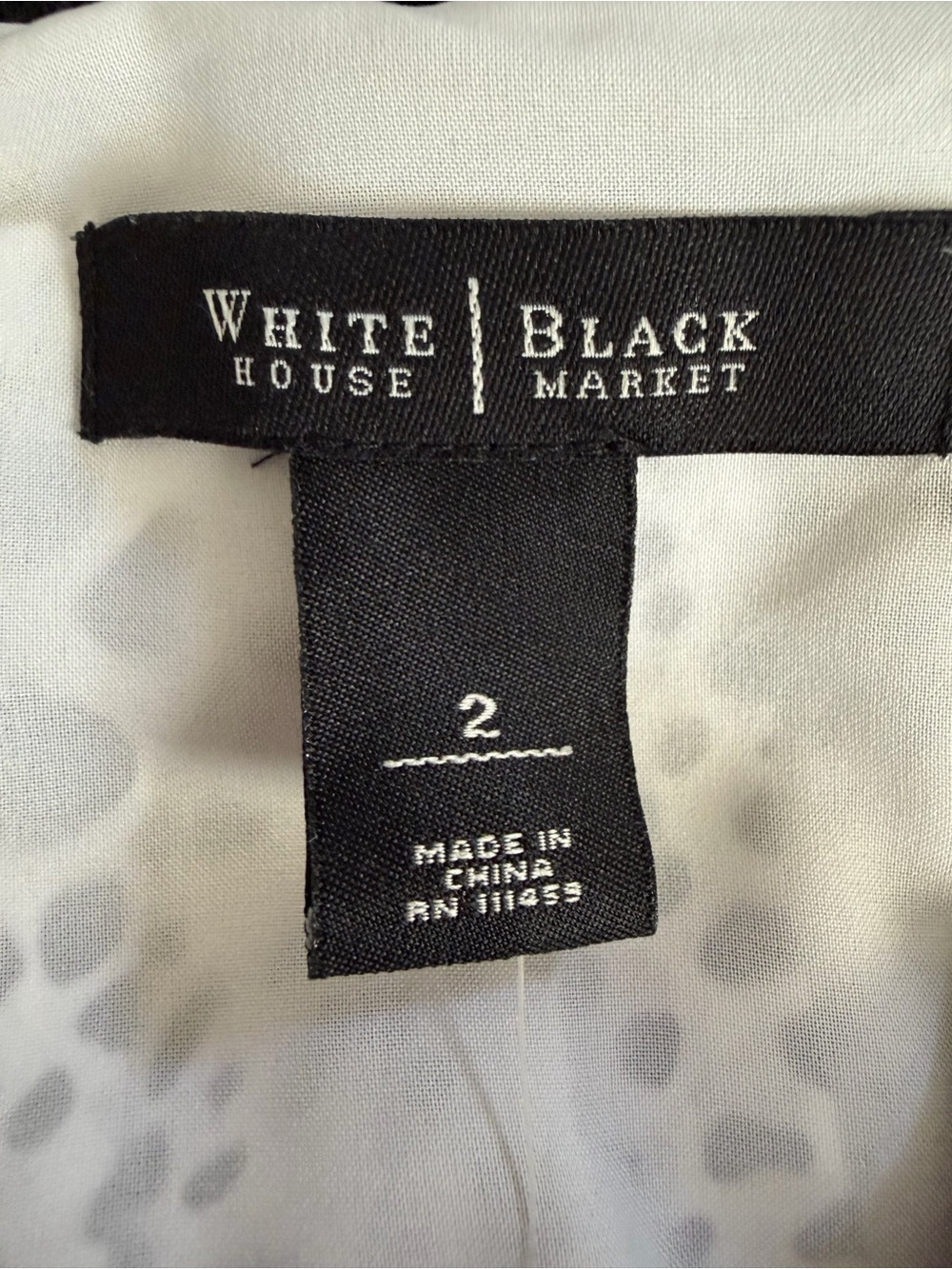 White House Black Market Black & White Pleated Skater Skirt - Picture 3 of 3
